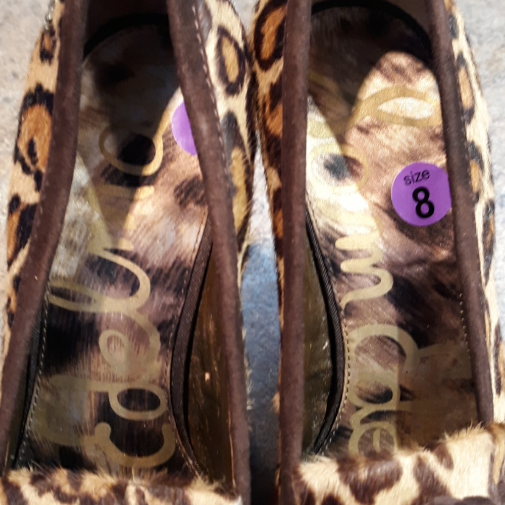 Sam Edelman Wesley Brahma Leopard Wedge Size 8 - Picture 6 of 10